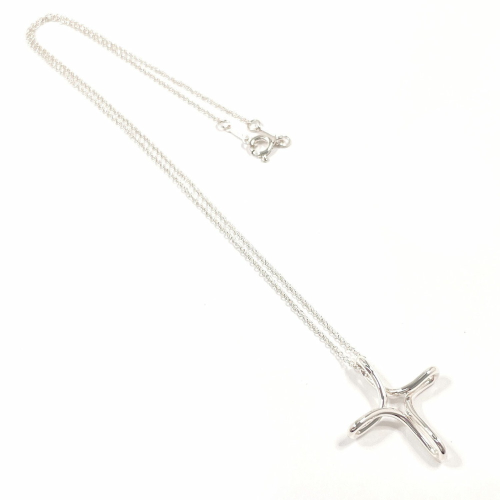 TIFFANY & Co. Tiffany Infinity Cross Elsa Peretti Necklace in 925 Sterling Si... - Picture 3 of 7